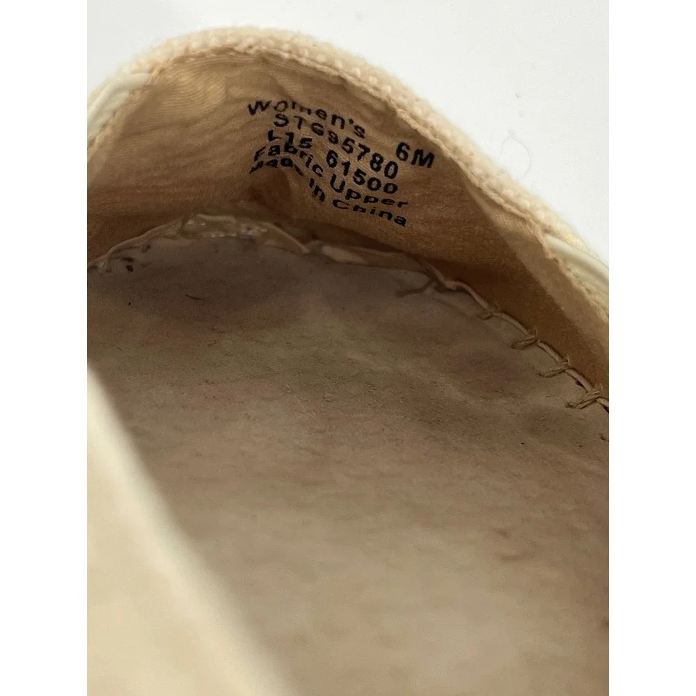 Sperry Top-Sider Womens Espadrille Flats Beige Gold Shimmer Size 6M